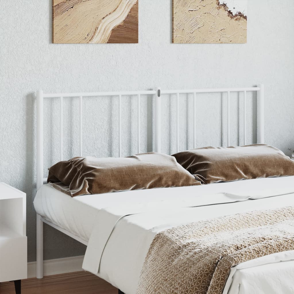 Elegant White Metal Headboard - 160 cm