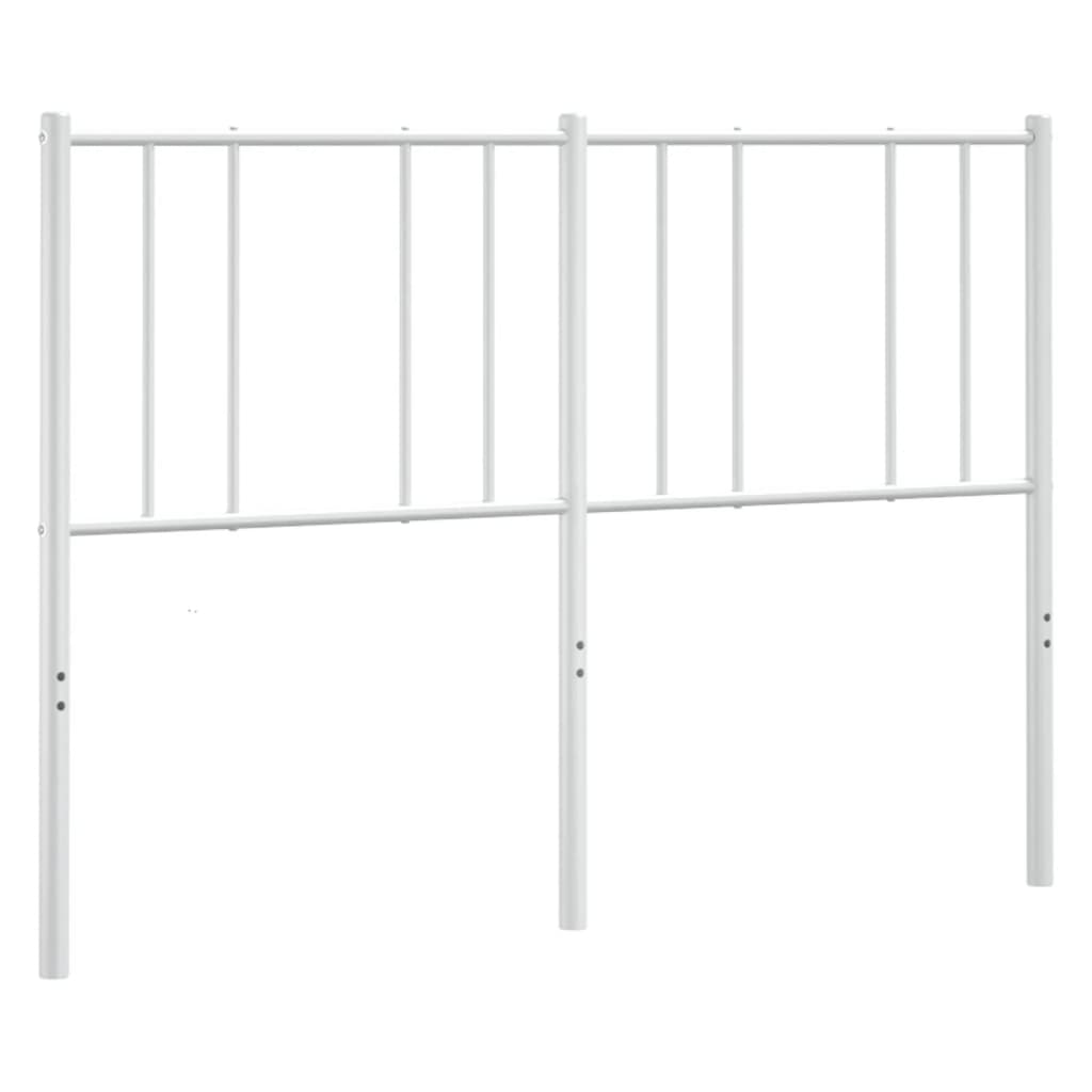 Elegant White Metal Headboard - 160 cm