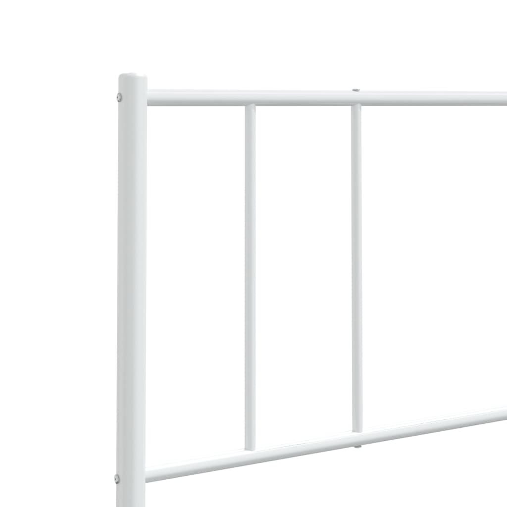 Elegant White Metal Headboard - 160 cm