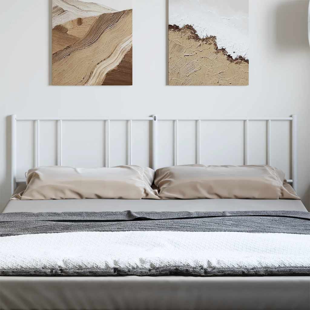 Elegant White Metal Headboard - 180 cm, Durable & Stylish Design