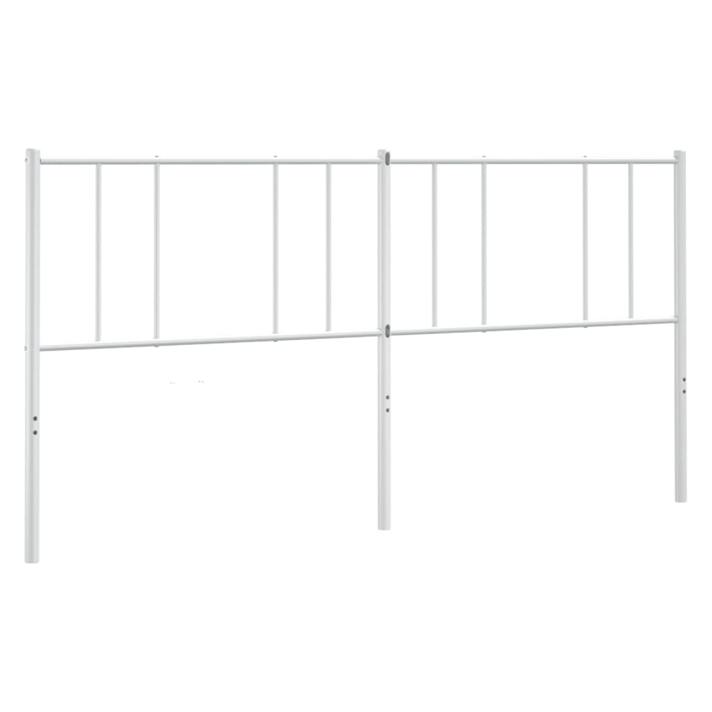 White Metal Headboard 200 cm | Stylish & Durable Bedroom Accent