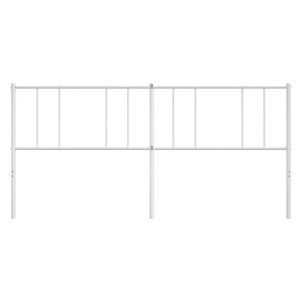 White Metal Headboard 200 cm | Stylish & Durable Bedroom Accent