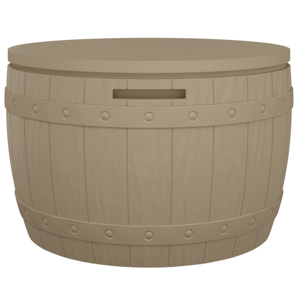 3-in-1 Light Brown Polypropylene Garden Storage Box