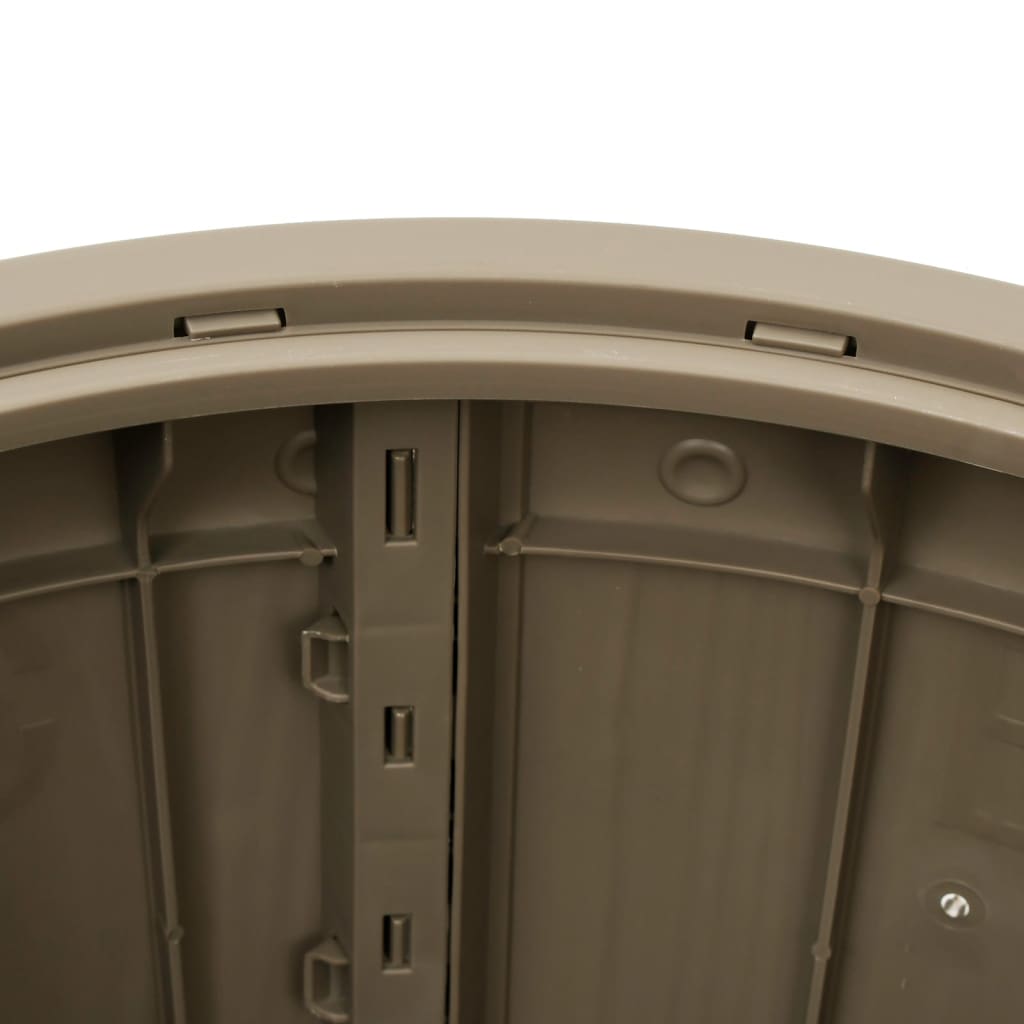 3-in-1 Light Brown Polypropylene Garden Storage Box