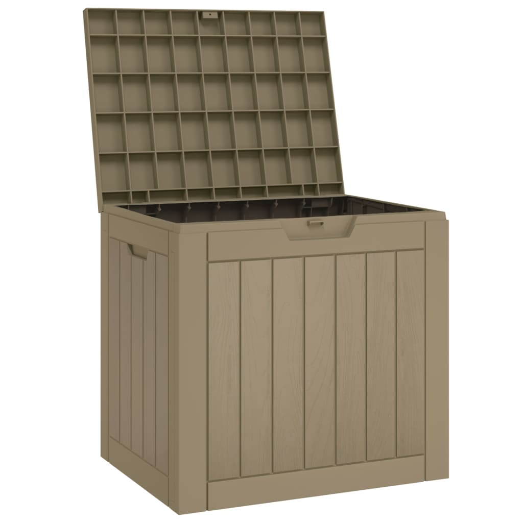 Compact Grey Polypropylene Garden Storage Box 55.5x43x53 cm
