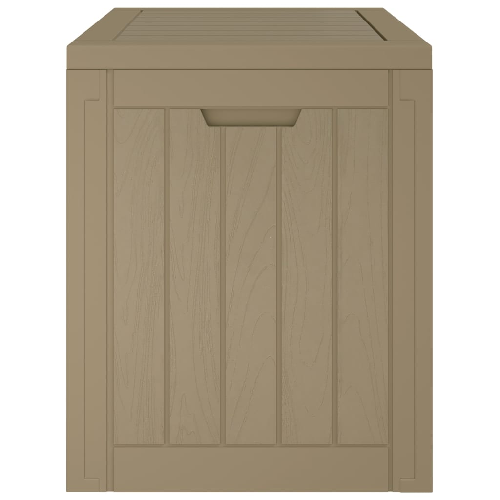 Compact Grey Polypropylene Garden Storage Box 55.5x43x53 cm