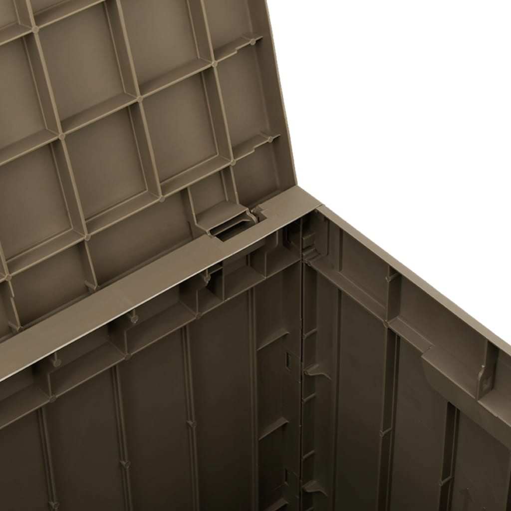 Compact Grey Polypropylene Garden Storage Box 55.5x43x53 cm