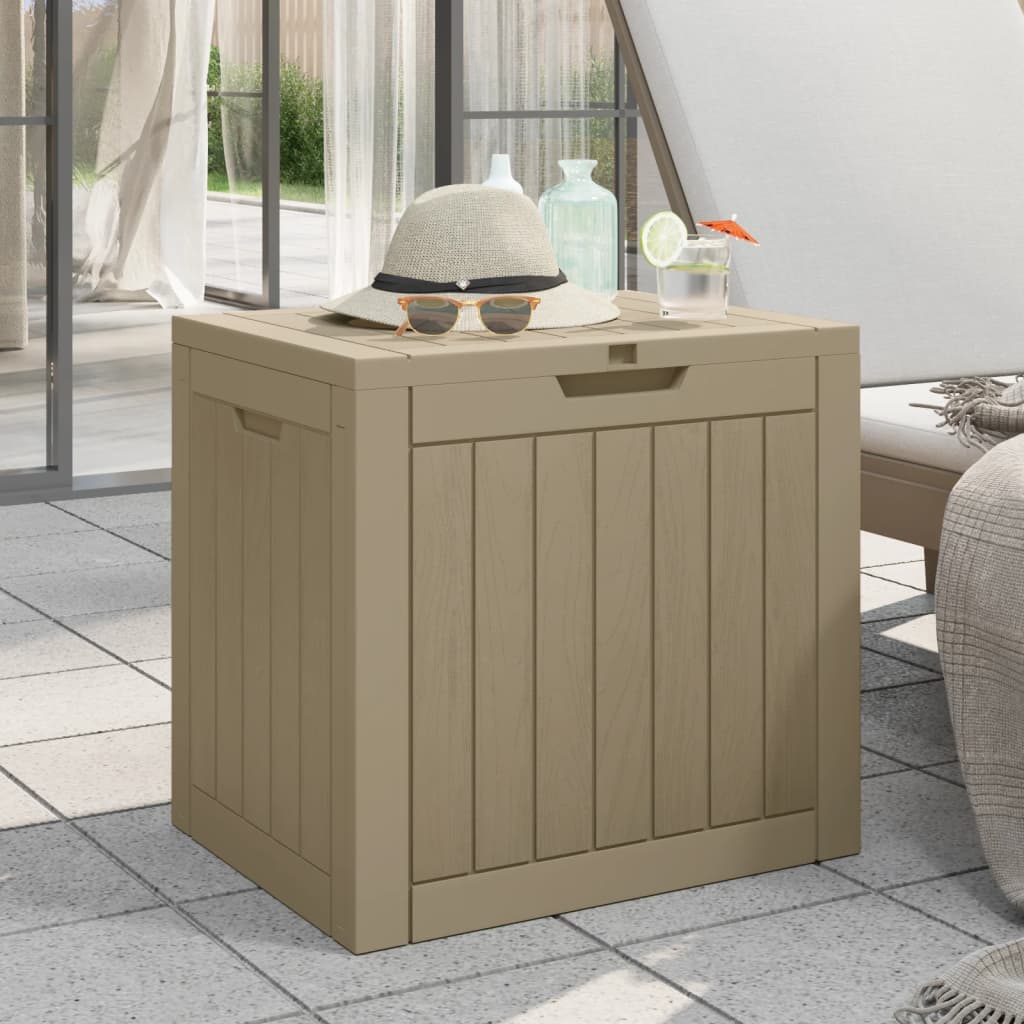Compact Grey Polypropylene Garden Storage Box 55.5x43x53 cm