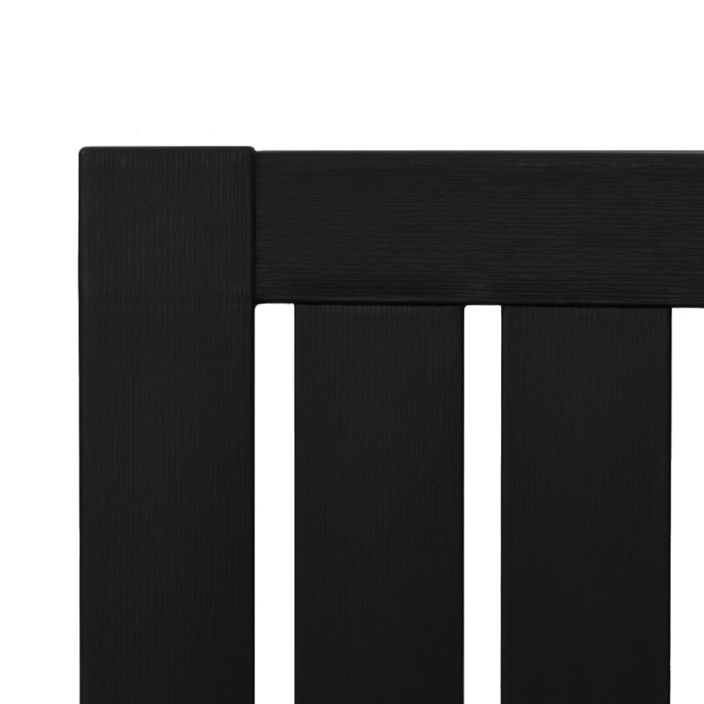 Black Polypropylene Garden Adirondack Chair - Durable Outdoor Seating