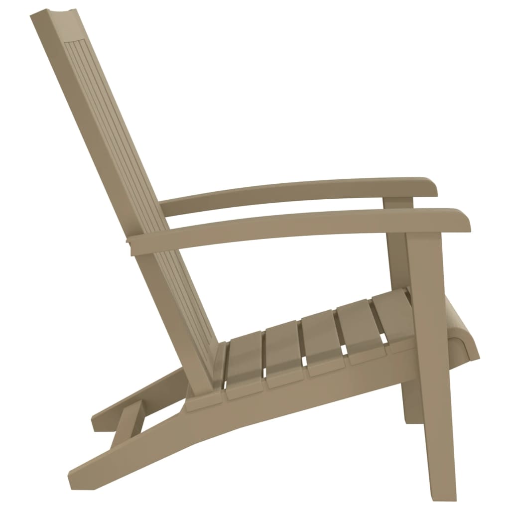 Light Brown Polypropylene Garden Adirondack Chair - Durable & Stylish