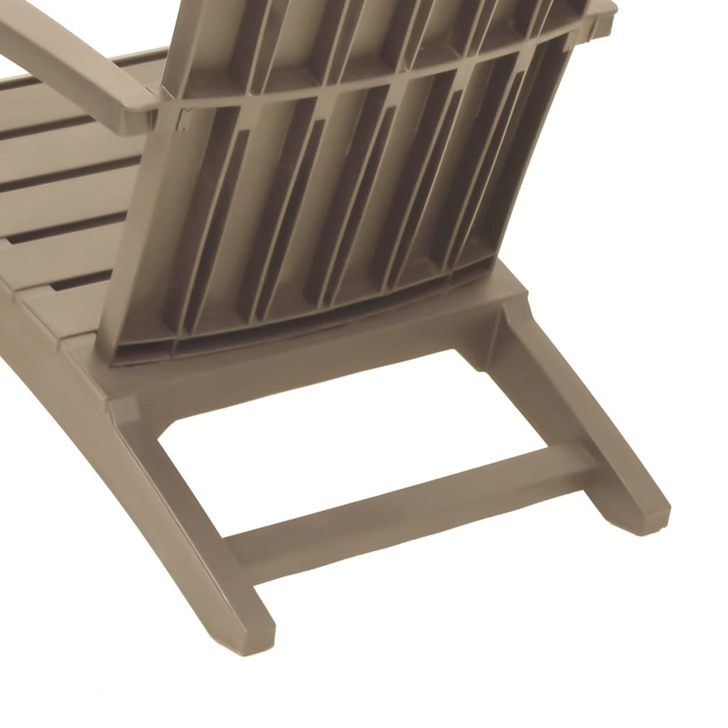 Light Brown Polypropylene Garden Adirondack Chair - Durable & Stylish