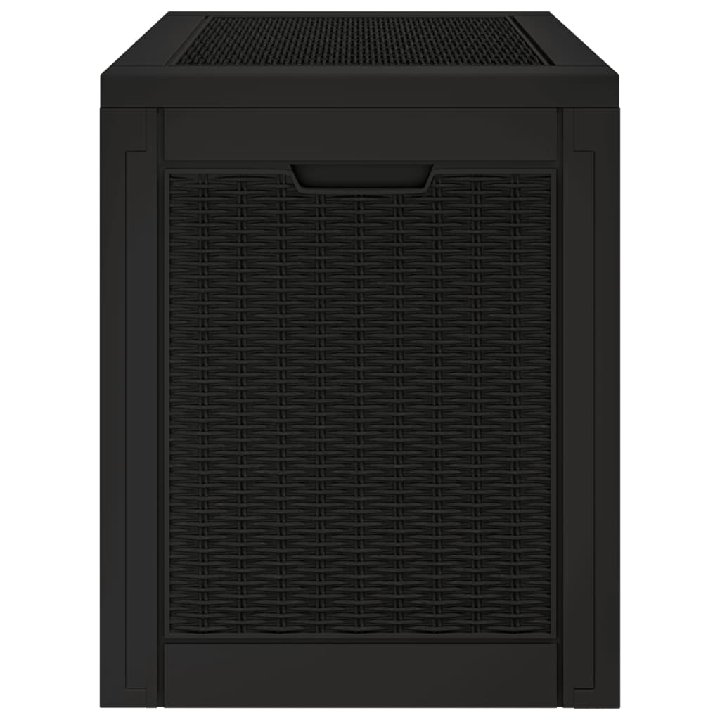 Black Polypropylene Garden Storage Box 55.5x43x53 cm