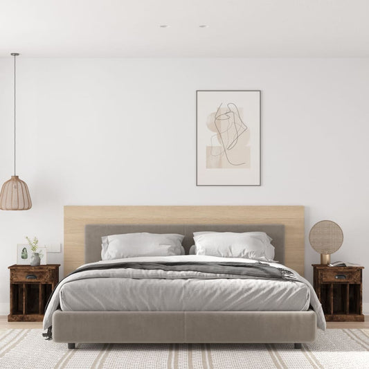 Smoked Oak Bedside Cabinets 2 pcs - 43x36x50 cm Elegant Storage
