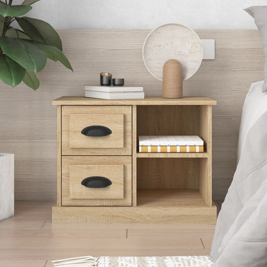 Sonoma Oak Bedside Cabinet 60x35.5x45 cm - Stylish & Durable