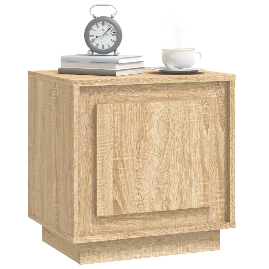 Set of 2 Sonoma Oak Bedside Cabinets, Engineered Wood, 44x35x45 cm