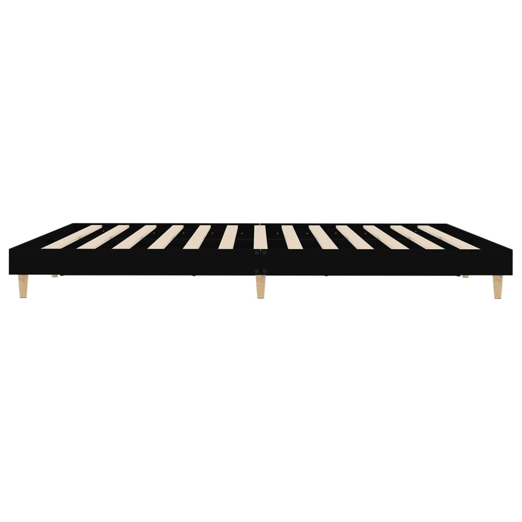 Black Engineered Wood Super King Bed Frame 180x200 cm
