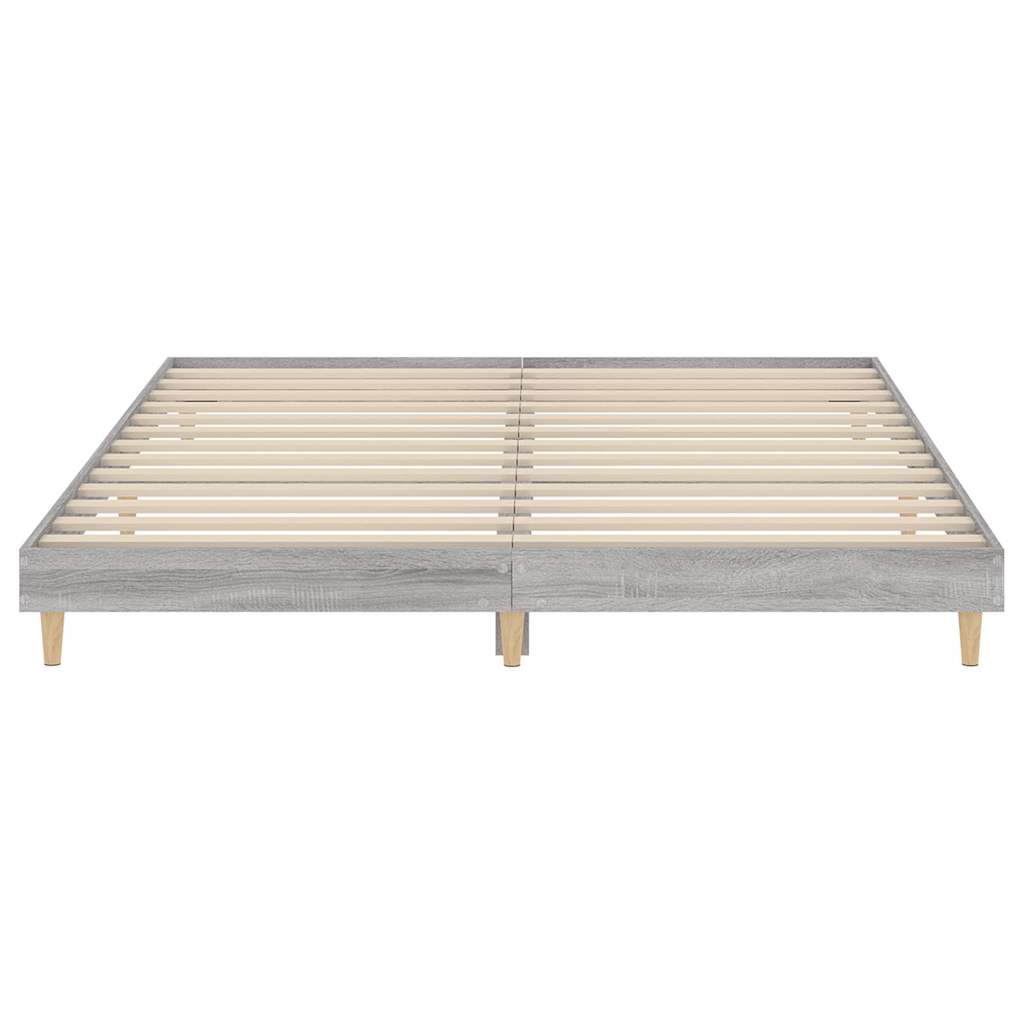 Grey Sonoma Engineered Wood Bed Frame 120x200 cm (No Mattress)