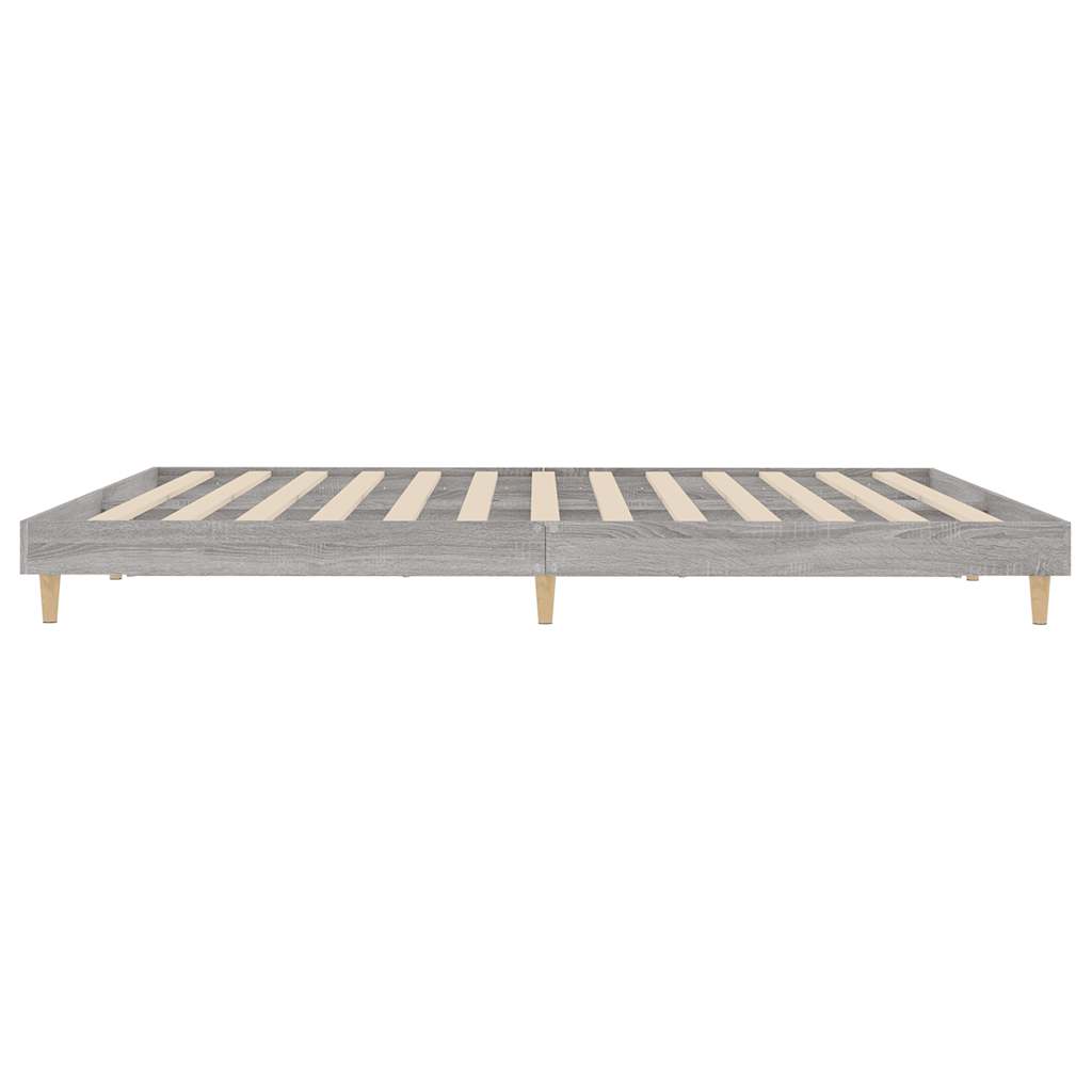 Grey Sonoma Engineered Wood Bed Frame 120x200 cm (No Mattress)