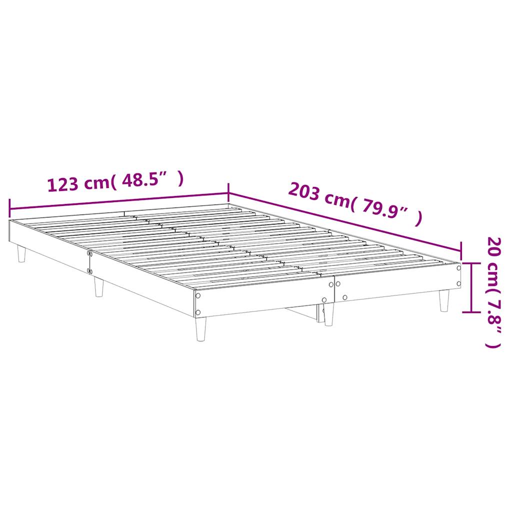 Grey Sonoma Engineered Wood Bed Frame 120x200 cm (No Mattress)