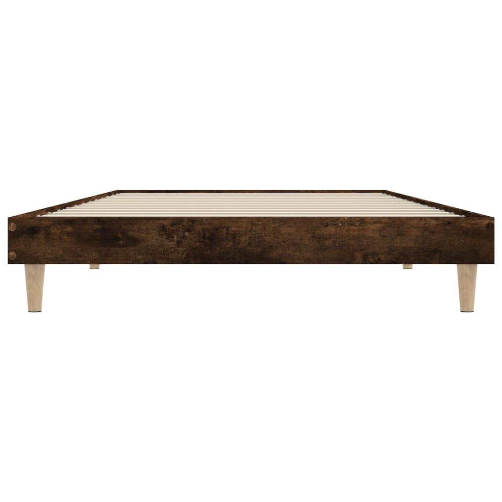 Smoked Oak Bed Frame 100x200 cm, Engineered Wood (No Mattress)
