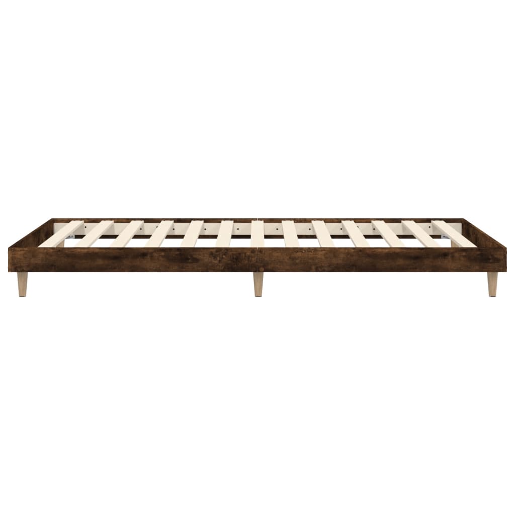 Smoked Oak Bed Frame 100x200 cm, Engineered Wood (No Mattress)