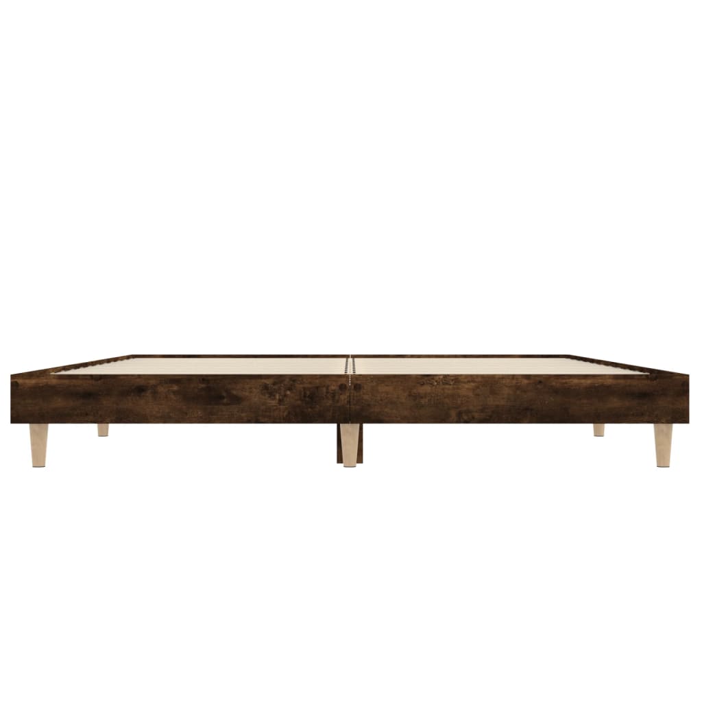 Smoked Oak Small Double Bed Frame 120x190 cm - No Mattress Included