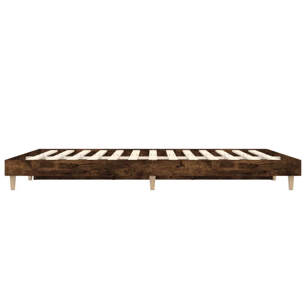 Smoked Oak Small Double Bed Frame 120x190 cm - No Mattress Included