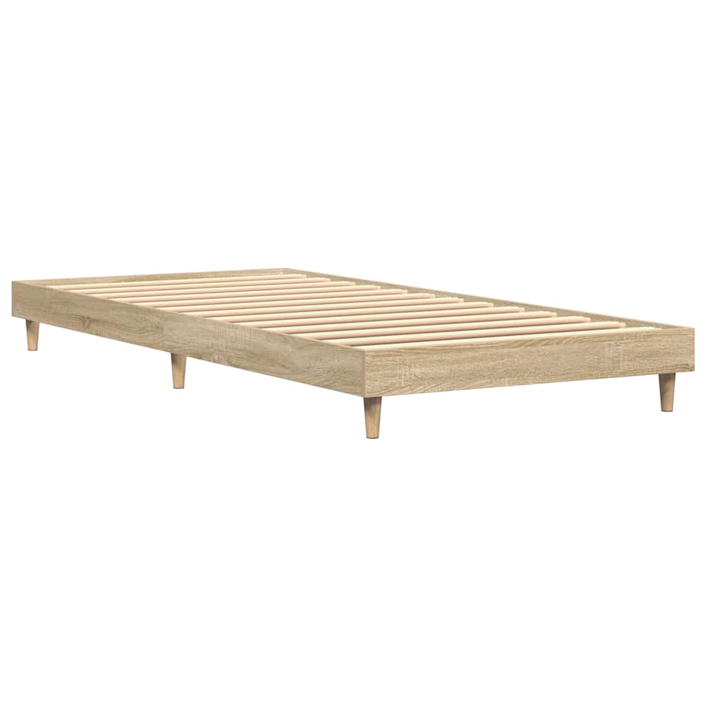 Sonoma Oak Small Single Bed Frame 75x190 cm - Engineered Wood