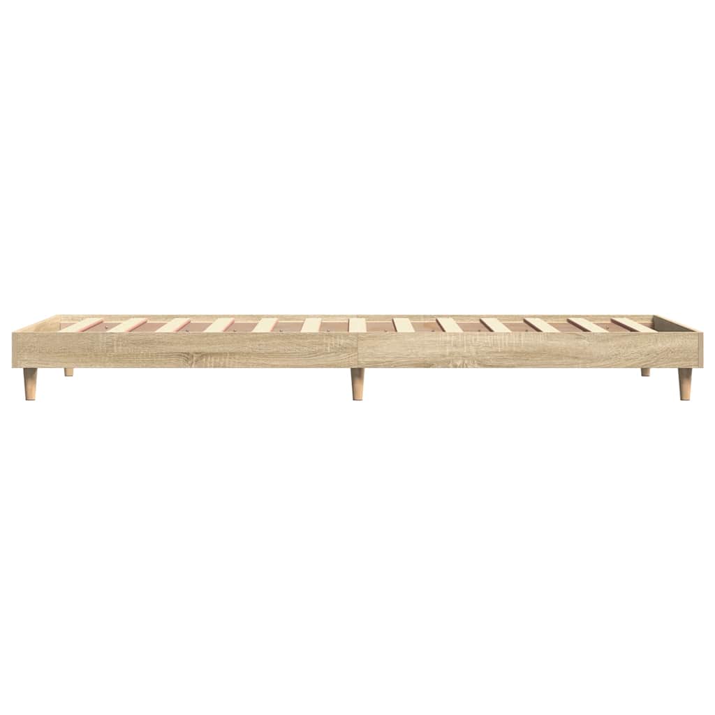 Sonoma Oak Small Single Bed Frame 75x190 cm - Engineered Wood