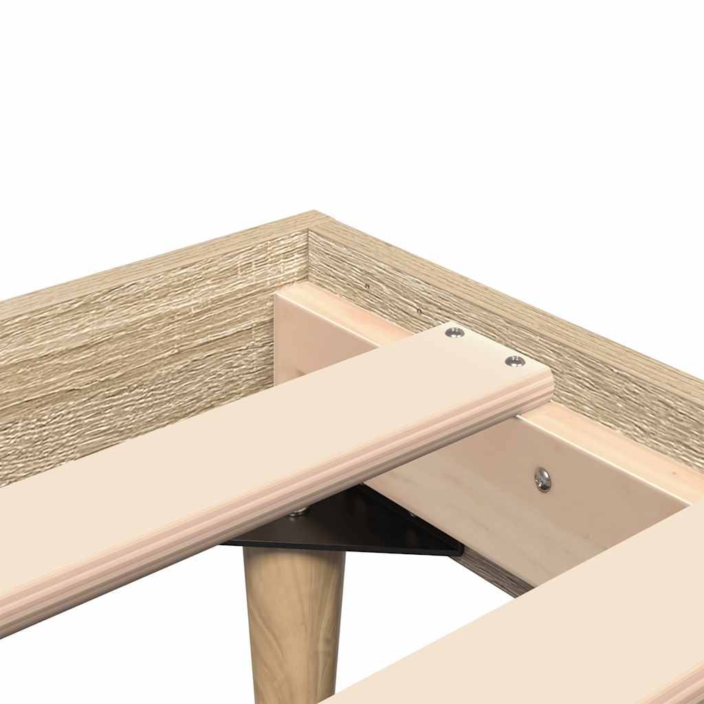 Sonoma Oak Small Single Bed Frame 75x190 cm - Engineered Wood