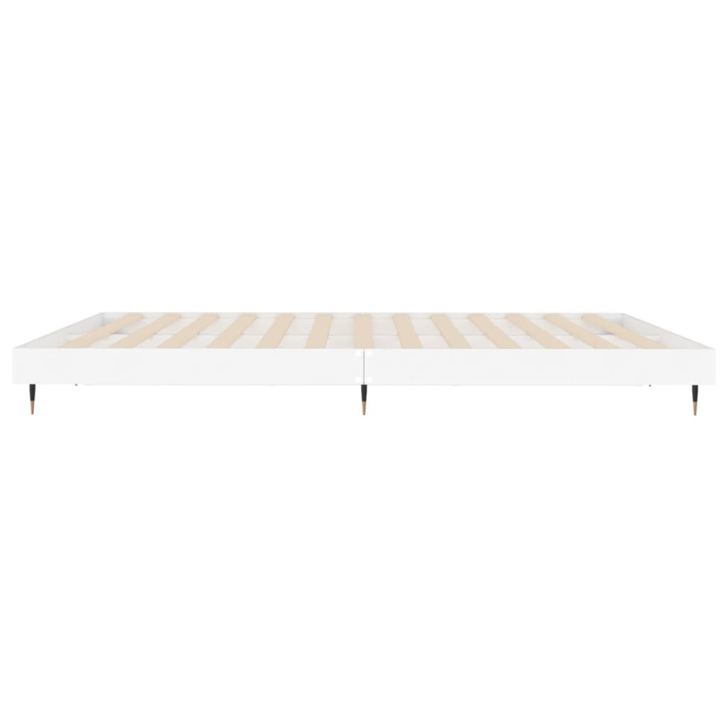White Engineered Wood Bed Frame 120x200 cm - No Mattress Included