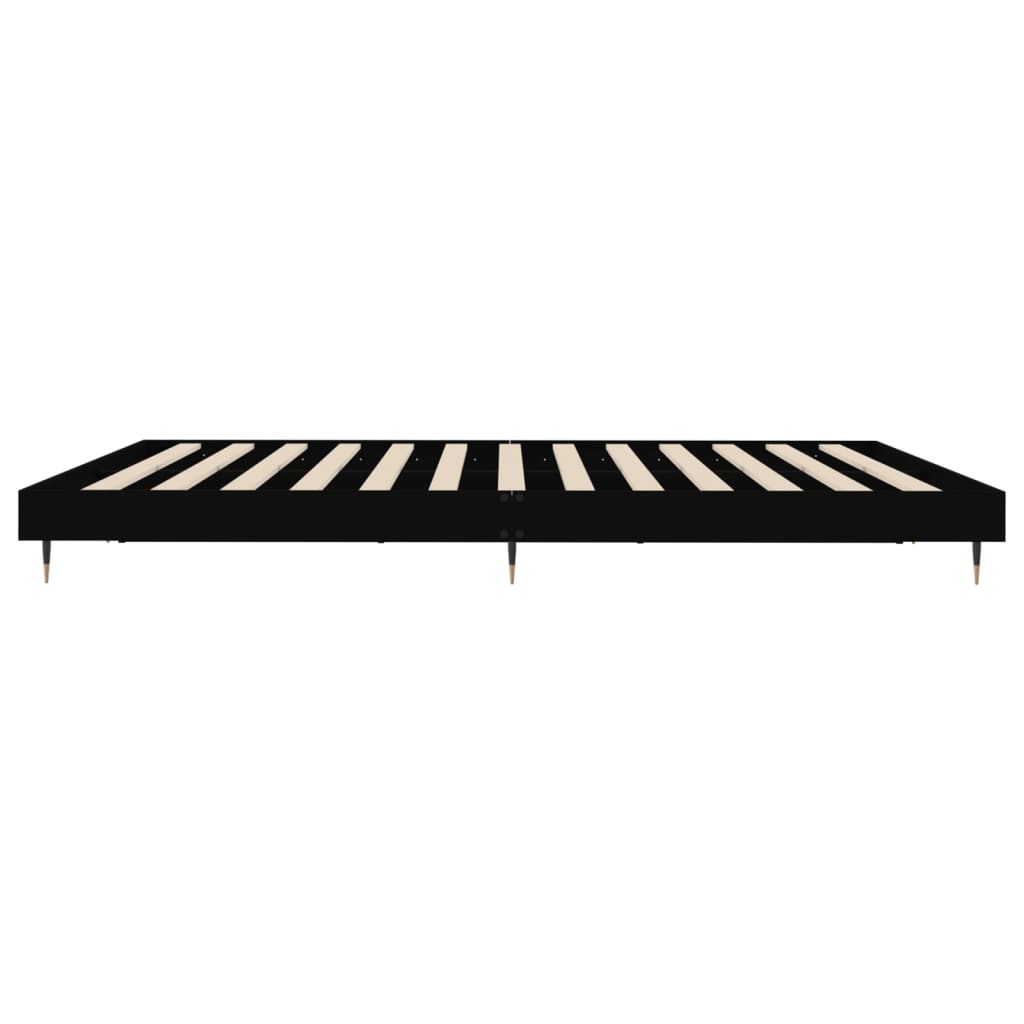 Black Engineered Wood Bed Frame - 120x200 cm (Mattress Not Included)