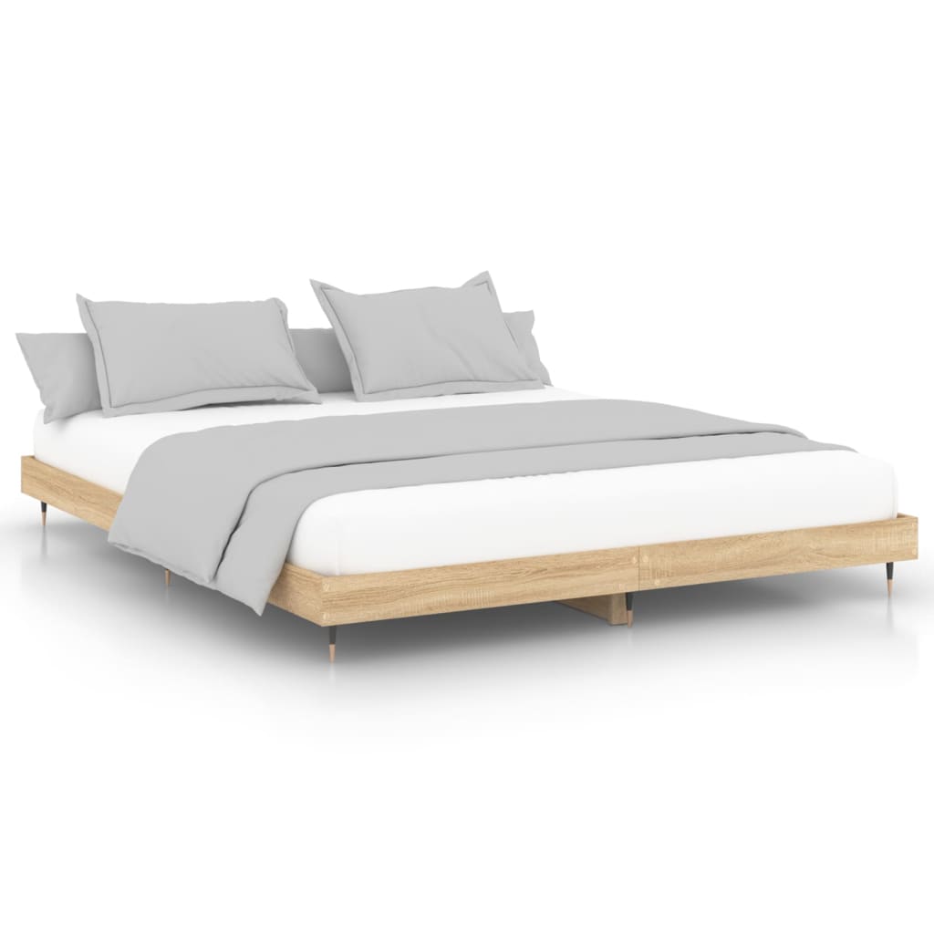 Sonoma Oak Engineered Wood Bed Frame 120x200 cm - No Mattress
