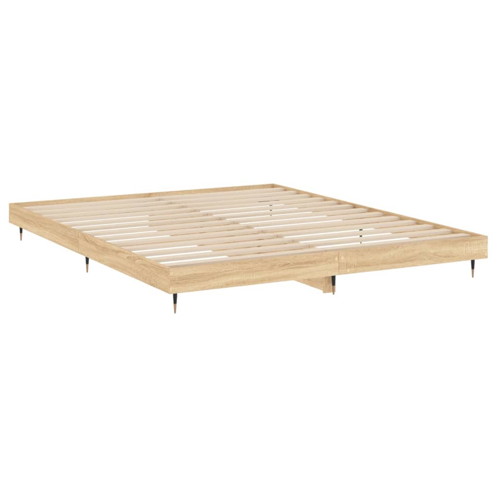 Sonoma Oak Engineered Wood Bed Frame 120x200 cm - No Mattress