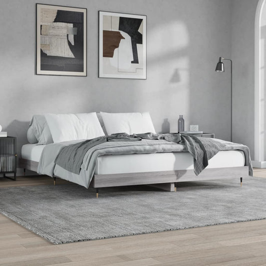 Grey Sonoma Engineered Wood Bed Frame 120x200 cm - No Mattress