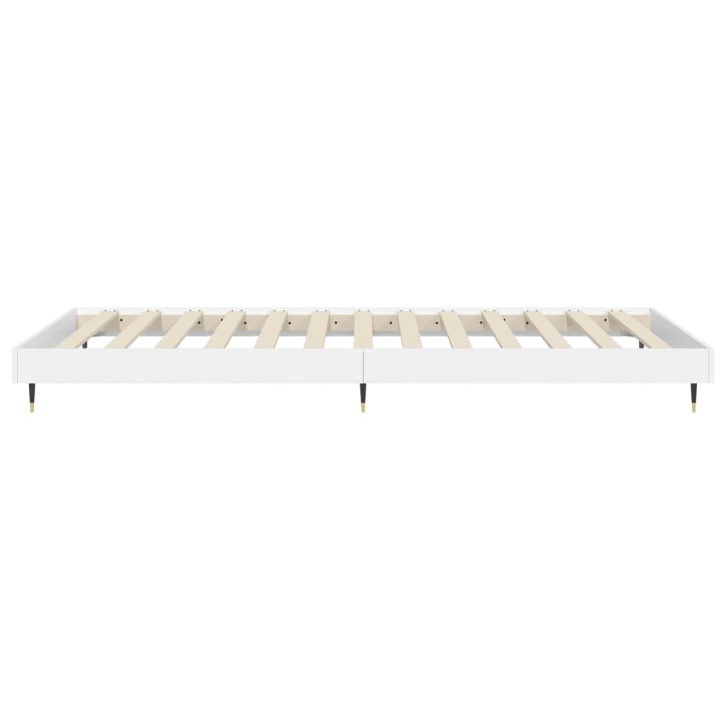 White Engineered Wood Bed Frame 90x200 cm (No Mattress)