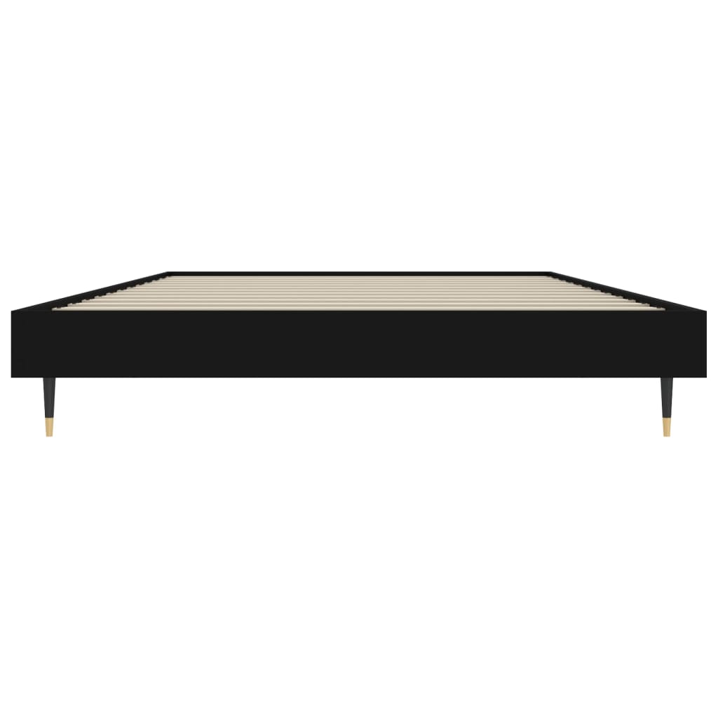 Black Engineered Wood Bed Frame 90x200 cm - No Mattress Included