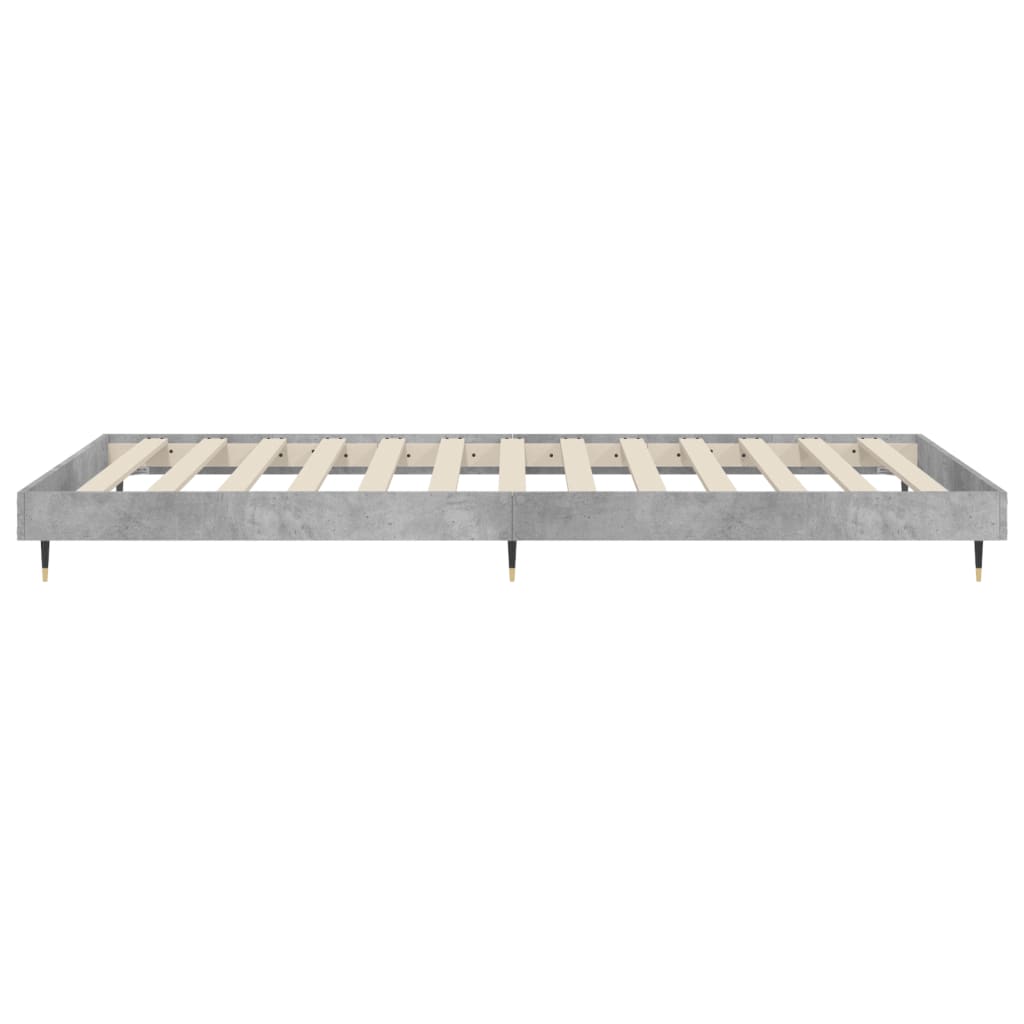Concrete Grey Bed Frame 90x200 cm - Durable & Stylish Design
