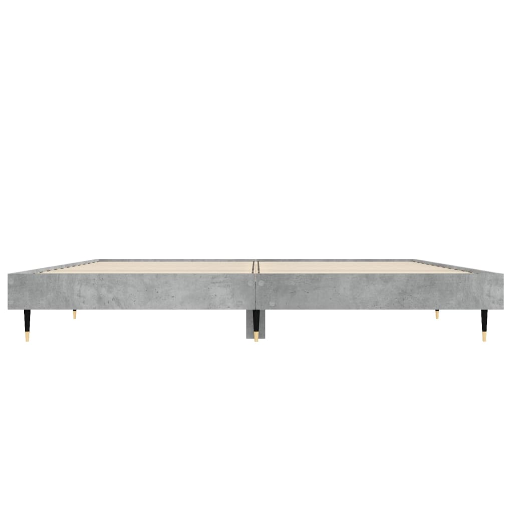 Concrete Grey Small Double Bed Frame 120x190 cm - No Mattress