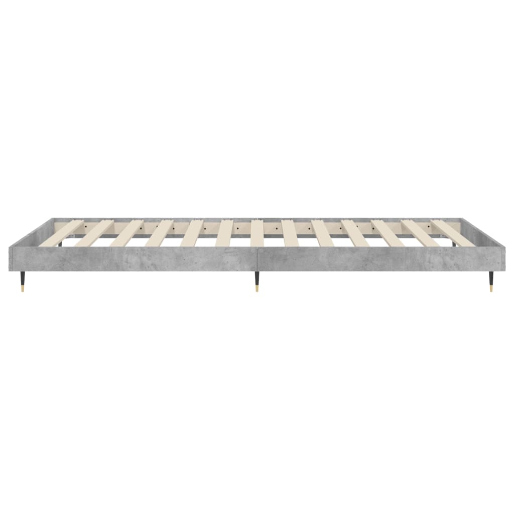 Concrete Grey Single Bed Frame 90x190 cm - Modern & Sturdy Design
