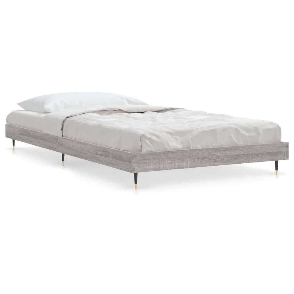 Grey Sonoma Single Bed Frame 90x190 cm - Engineered Wood