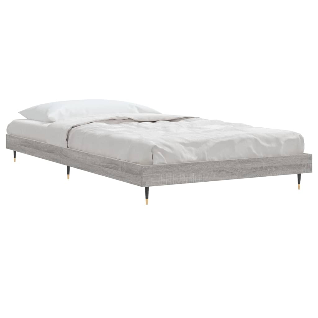 Grey Sonoma Single Bed Frame 90x190 cm - Engineered Wood