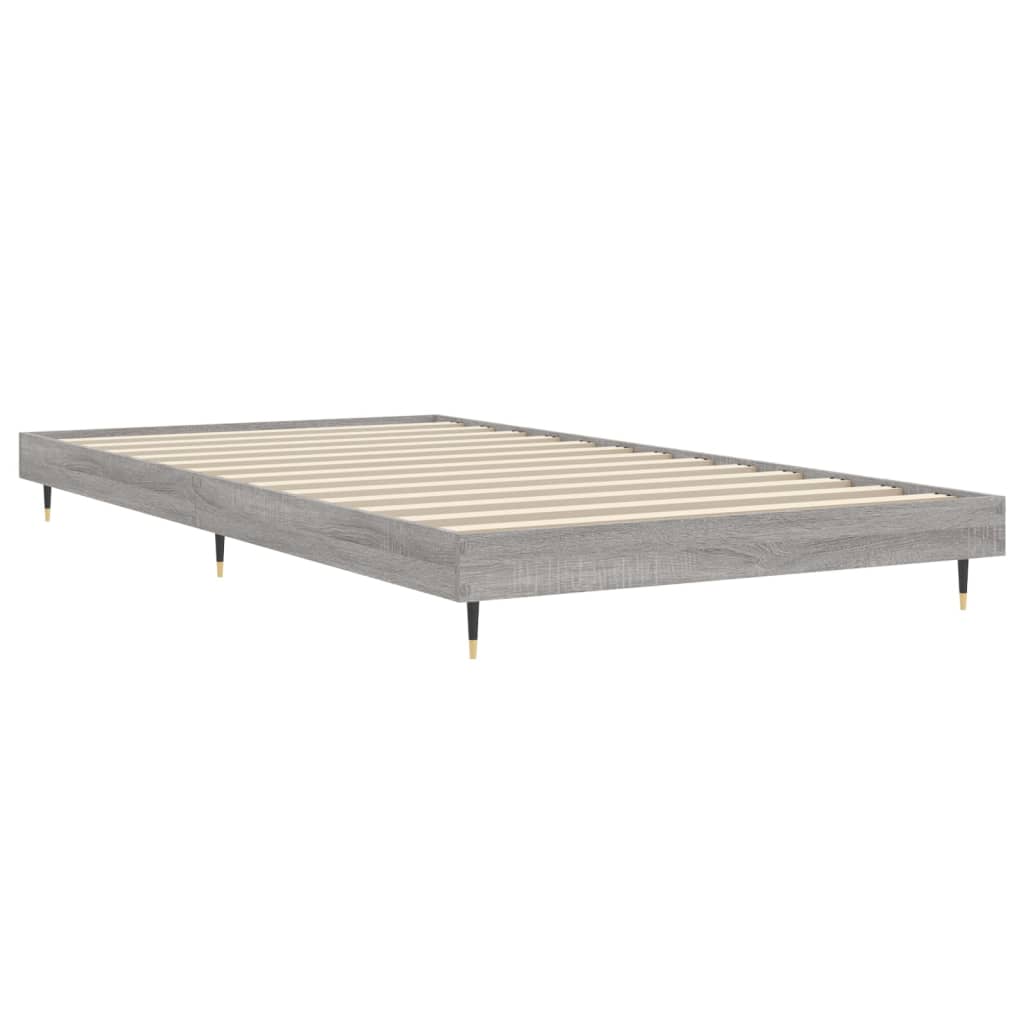 Grey Sonoma Single Bed Frame 90x190 cm - Engineered Wood
