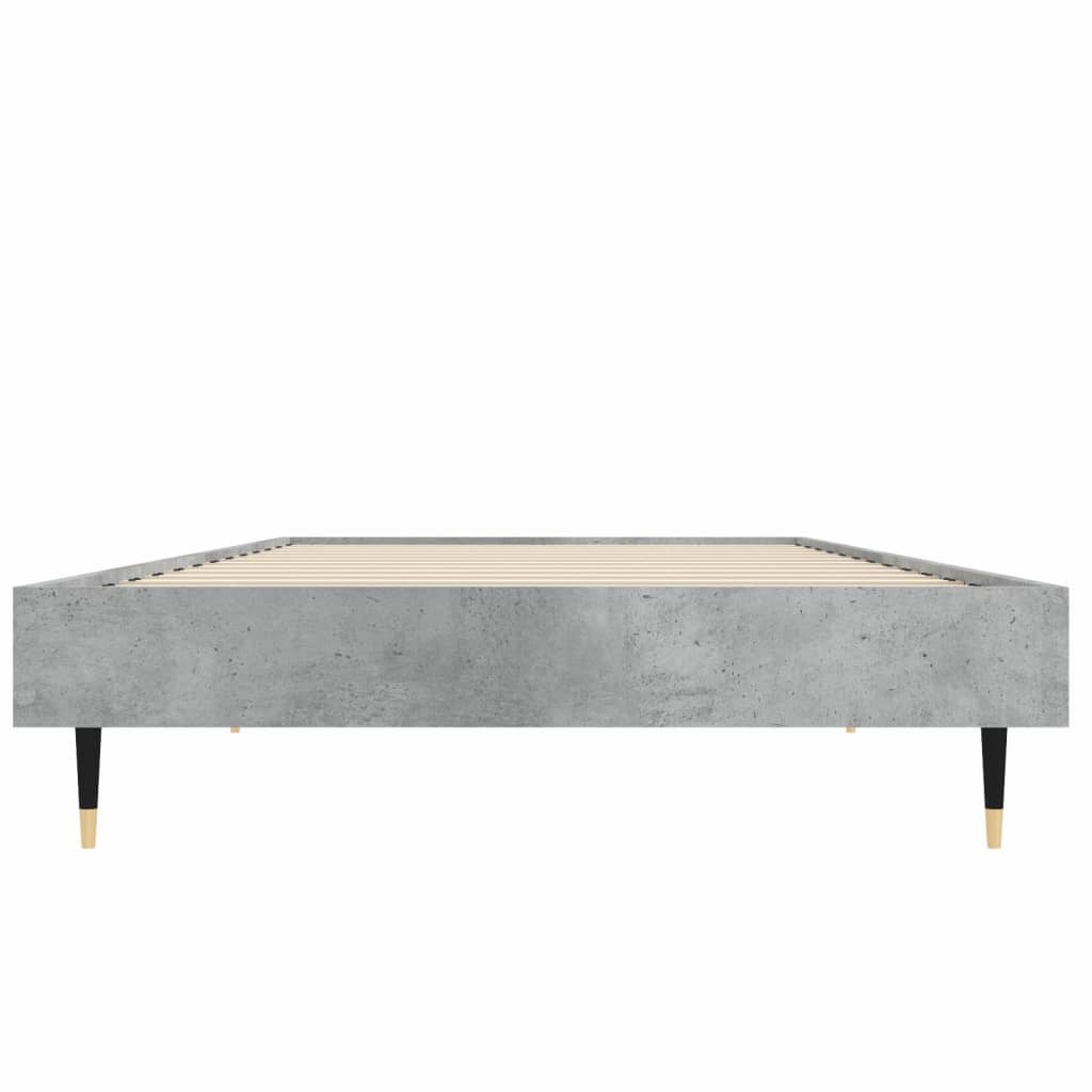 Concrete Grey Small Single Bed Frame 75x190 cm (No Mattress)