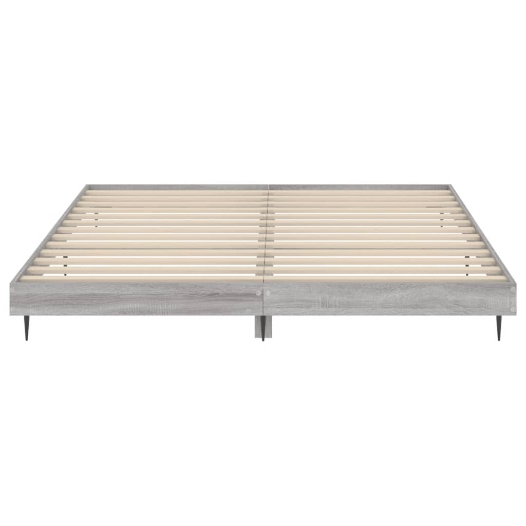 Super King Grey Sonoma Bed Frame 180x200 cm - Engineered Wood