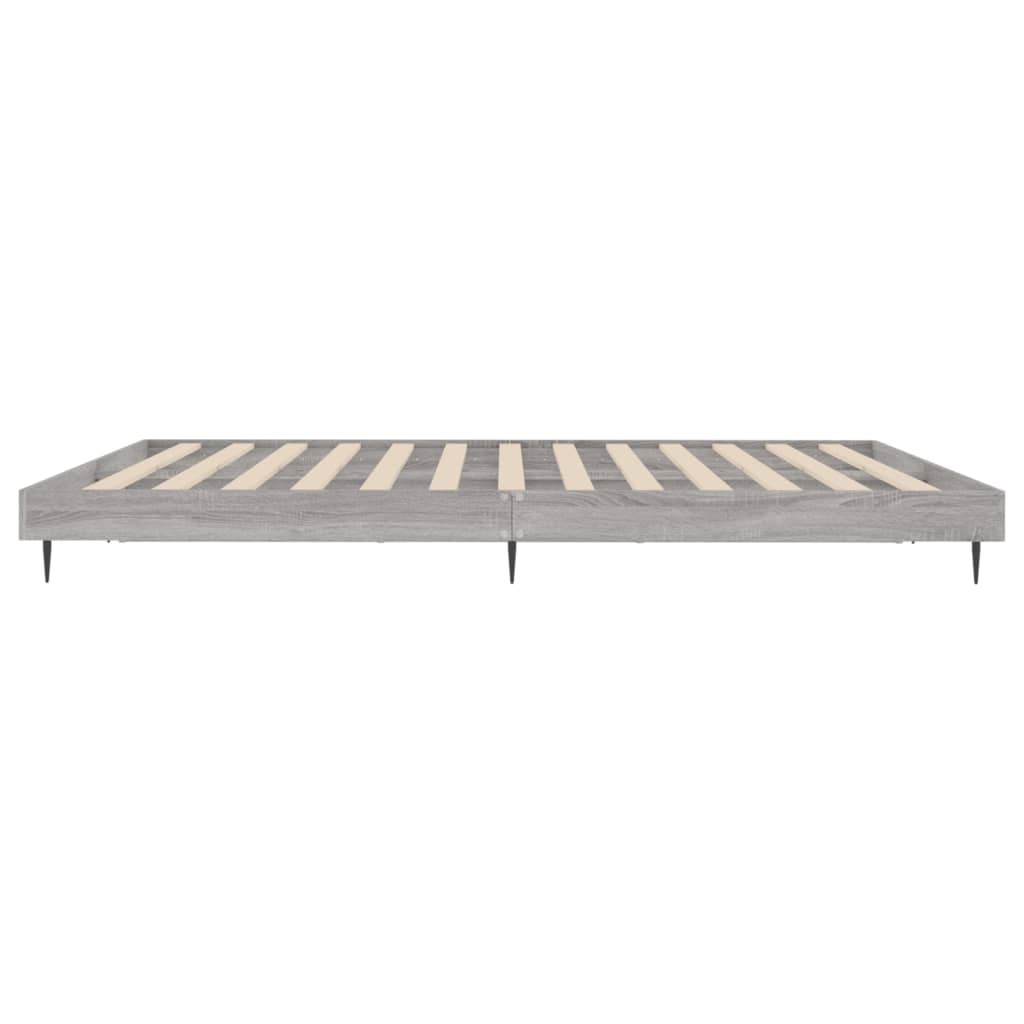 Elegant Grey Sonoma Engineered Wood Bed Frame 160x200 cm