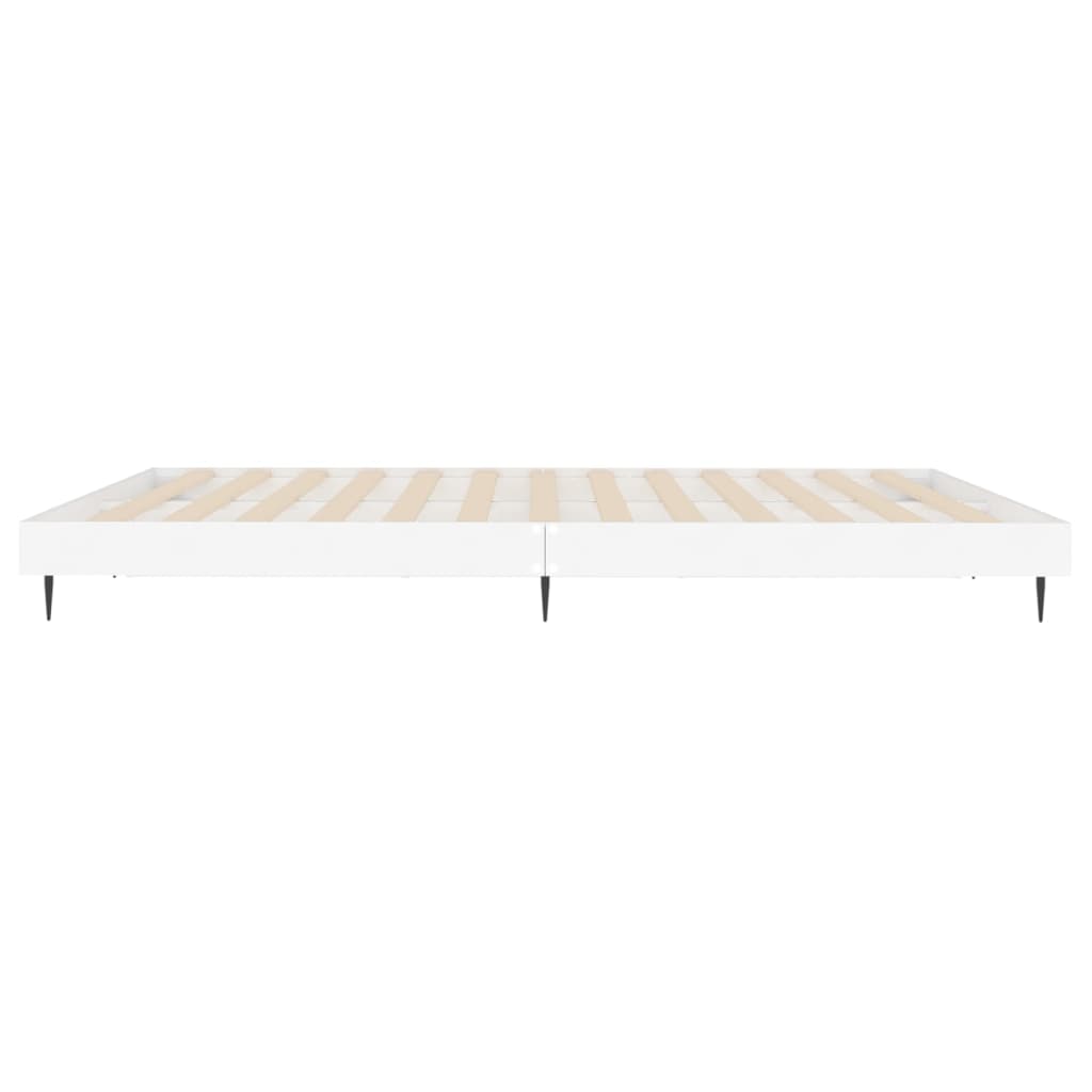 White King Size Bed Frame 150x200cm - Engineered Wood