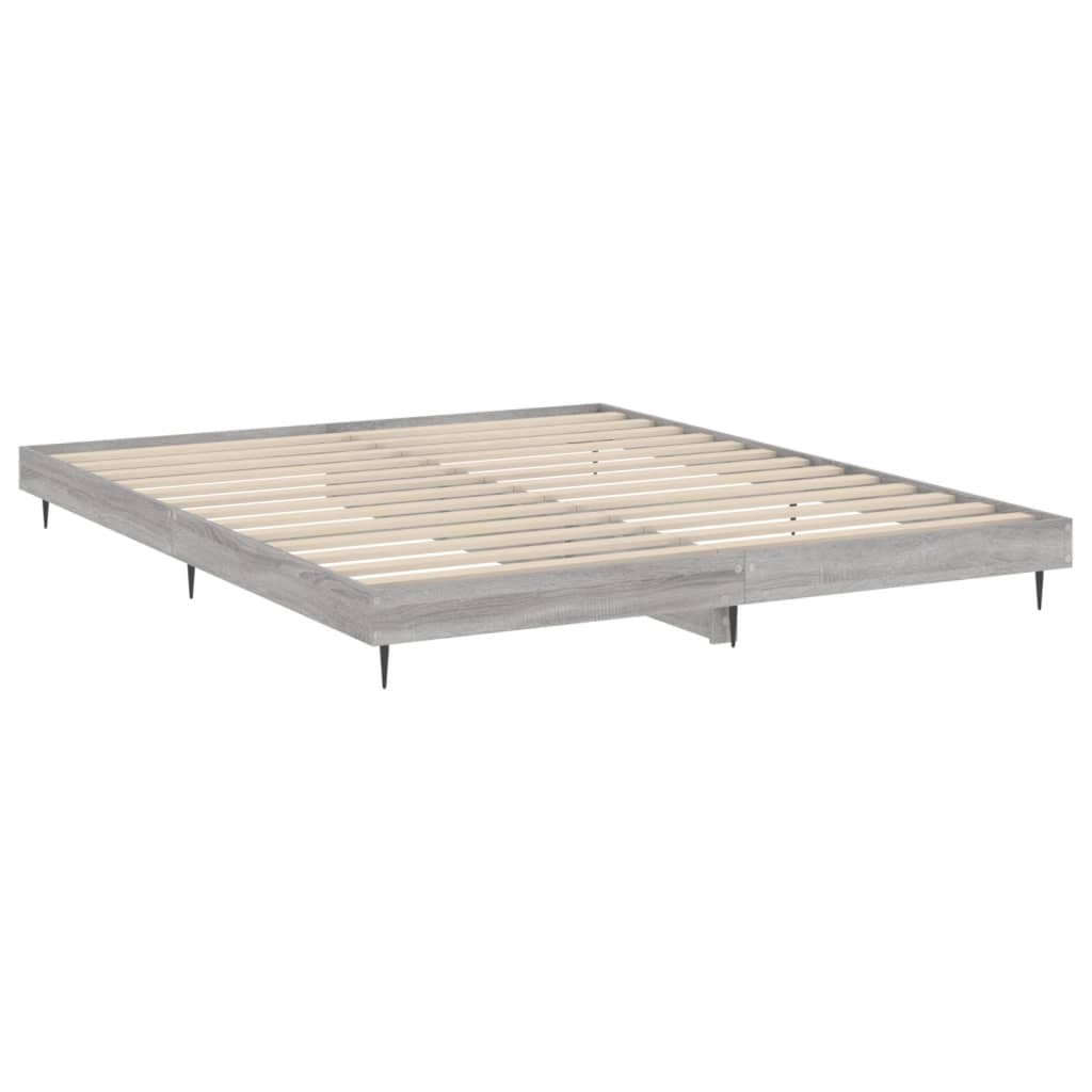 Grey Sonoma Engineered Wood Bed Frame 140x200 cm - No Mattress