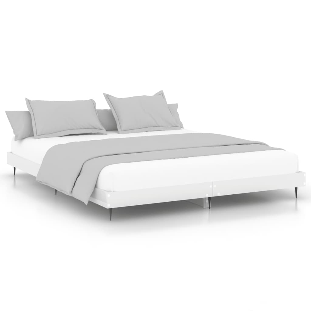 High Gloss White Bed Frame 120x200 cm - Sleek & Stylish Design