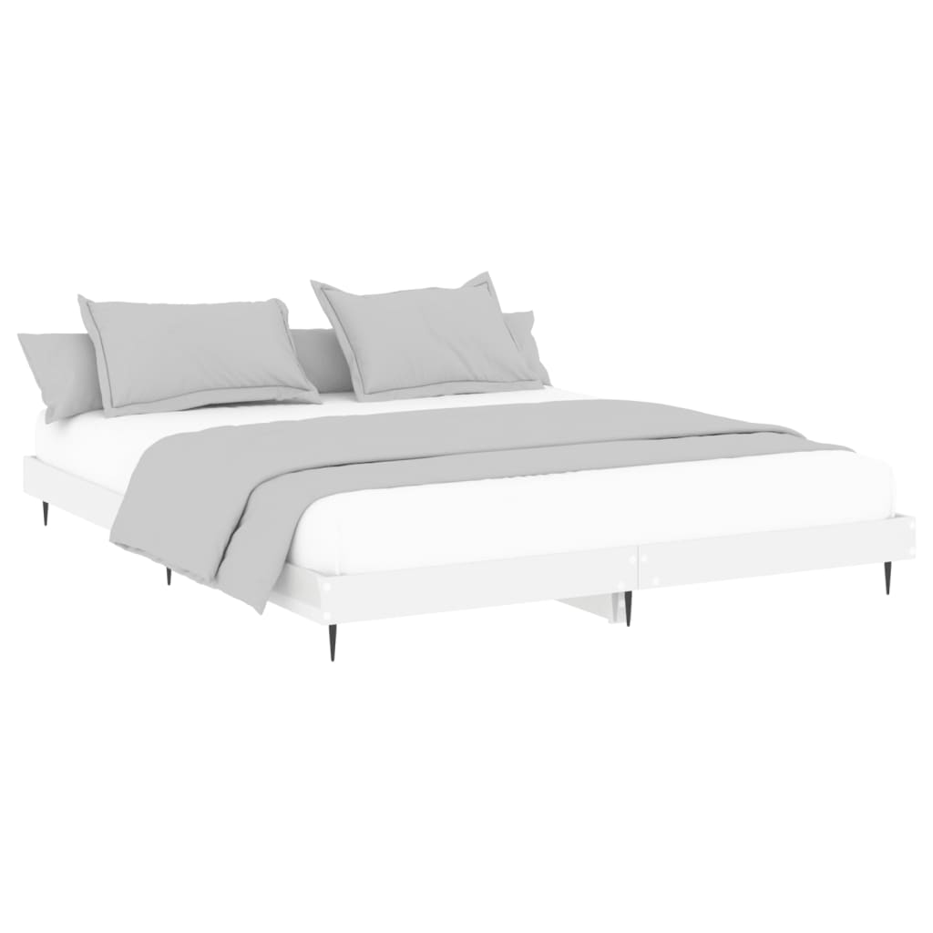 High Gloss White Bed Frame 120x200 cm - Sleek & Stylish Design